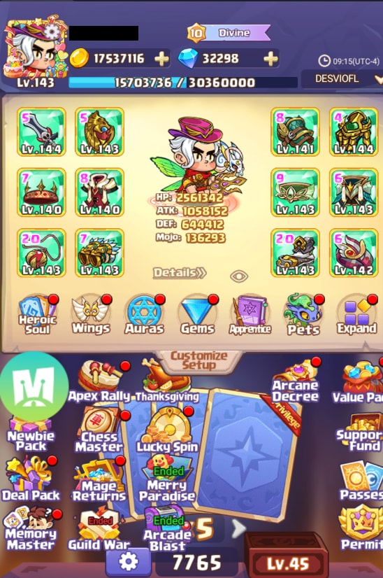 Conta Completa do Rage Mage ( Mago da Fúria ) Servidor: América-S97