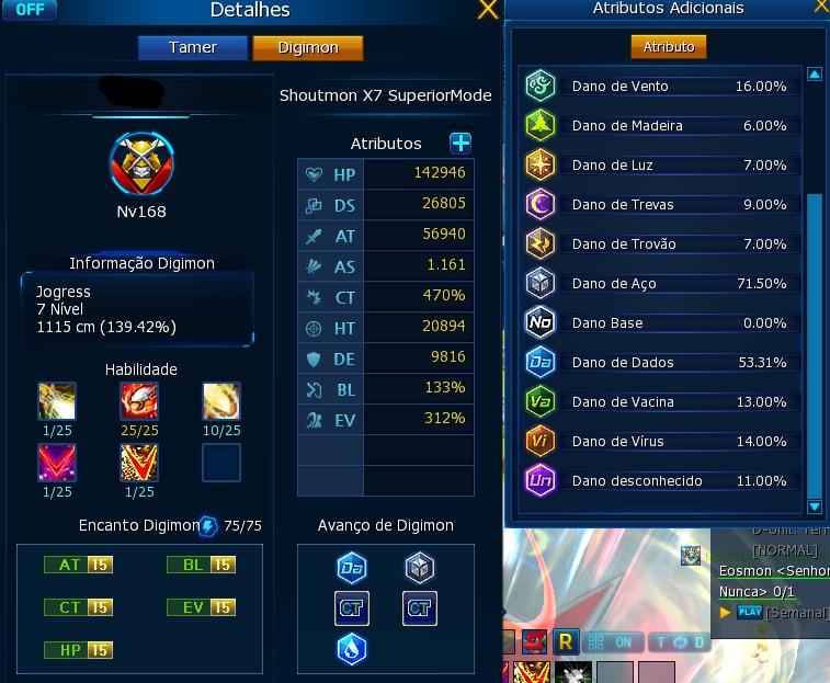 Conta barata com 1 U X7SM e quase todos os SSS+ do game