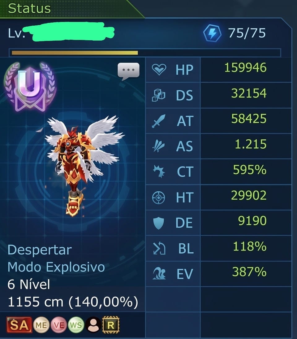 CONTA END GAME 2U SET FULL GELO, OMM AVANÇO LUZ/LUZ, CM