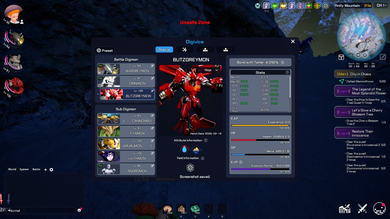 Omegamon, Blitzgreymon e Cresgarurumon server 2