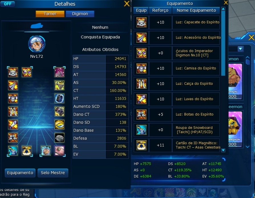 Conta HIGH END, 8 Rank U