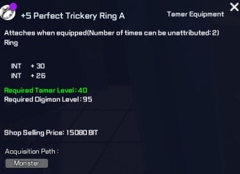 PERFECT TRICKERY RING +5 (INT 30,26)